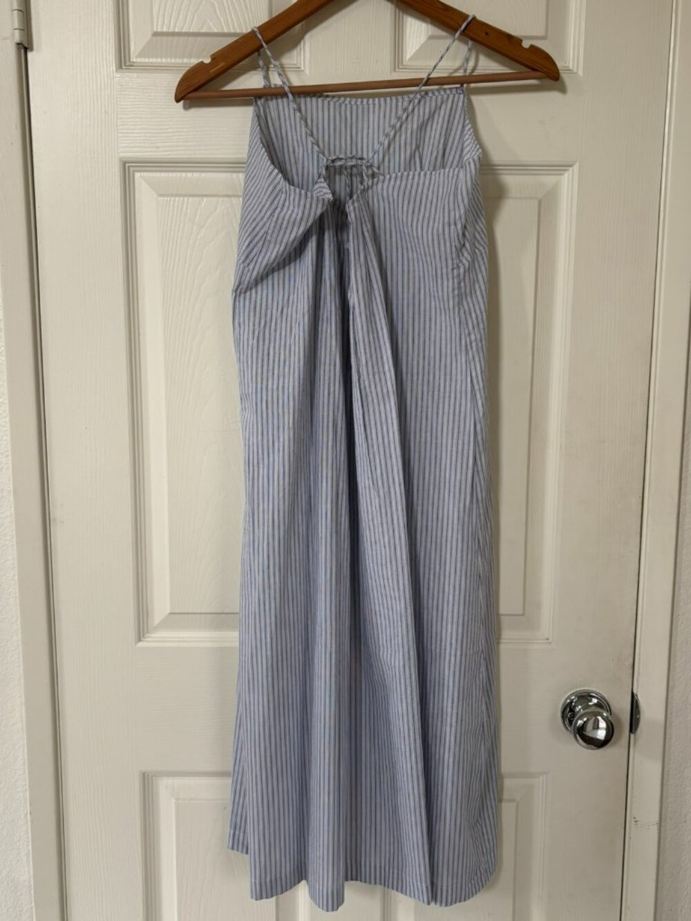 NWT Haven Well Within 100% Organic Cotton Poplin Delicate Striped Sleep Gown M - Picture 7 of 14